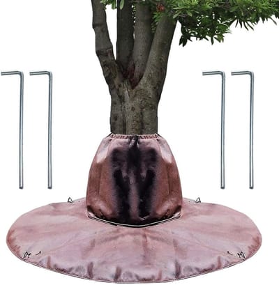 Winterbescherming voor palmboomwortels - Palmboomwortelbescherming voor de winter - Bedekkingsplant vorstbescherming - Koudbescherming - Tot 30cm diameter - Dubbel