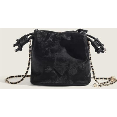 Yunduo Tas Dames Koreaanse Stijl Niche High-end Gevoel Roze Crème Tas met Ketting Mode Crossbody Pof Emmer Tas
