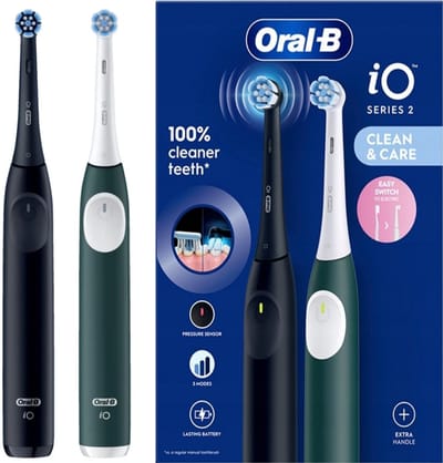 Oral-B IO Duo Series 2 tandenborstel Zwart en groen Duopack
