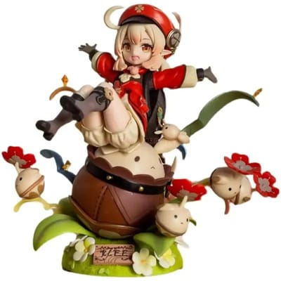 18cm Spel Genshin Impact Klee PVC Anime Actiefiguur Kawaii Auto Bureau Decoratie Standbeeld Verzamelsieraad Model Speelgoed Cadeaus with box