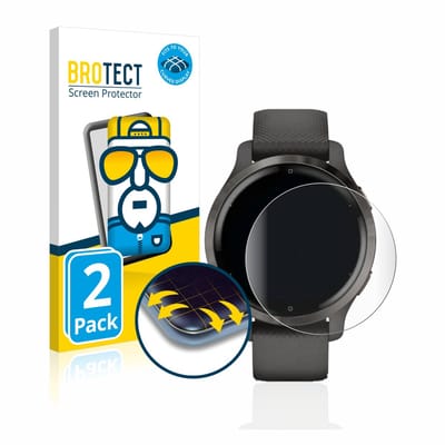 BROTECT - Screenprotector voor Garmin Venu 2S - Folie Beschermfolie transparant volledig dekking - 2 Stuks
