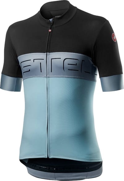 Castelli Fietsshirt Heren Grijs Blauw - CA Prologo VI Jersey Gray Vortex Winter Sky - S