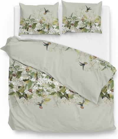 Zohome Aldonza Dekbedovertrek - Lits-jumeaux - Katoensatijn - 240x200-220cm - Groen