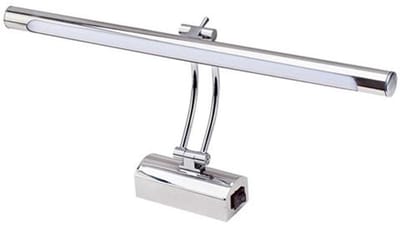 LED Spiegelverlichting - Schilderijverlichting - Akna - Rond 8W - Glans Chroom Aluminium - Verstelbaar