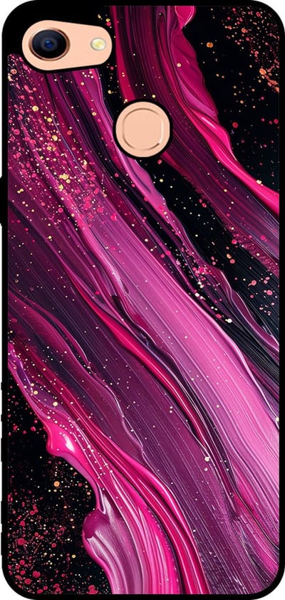 Smartphonica Telefoonhoesje Geschikt voor Oppo F5 met marmer opdruk - TPU backcover case marble design - Paars Roze geschikt voor Oppo F5