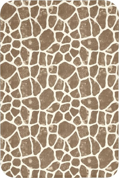 Badmat 60x90 cm - Antislip - Giraf - Klassiek - Bruin - Badmatten voor badkamer - Badkamermat - Douchemat - Badkamer mat