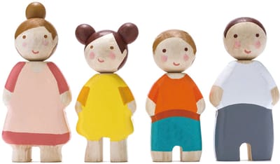 Tender Leaf Toys Poppenhuispoppen Familie 4 Stuks Hout