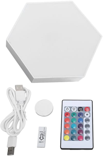 RGB LED Hex Light Paneel met Touch Remote - Stijlvolle Verlichting voor Slaapkamer en Kinderkamer