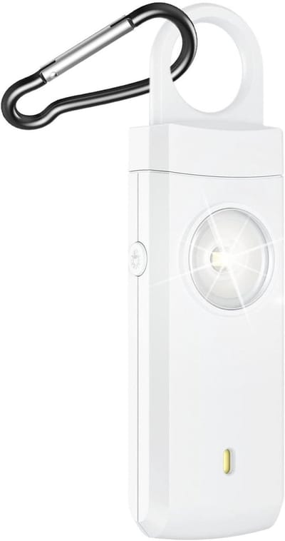 Persoonlijk Alarm - Zelfverdedigingsuitrusting - Noodsituatie Hulp - 130dB Luide Sirene - 5x2.8x10 cm - Wit