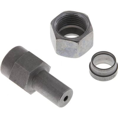12L & G1/4'' Verzinkt Stalen Rechte Draaidoorvoer Binnendraad voor manometers 315bar ISO 8434-1