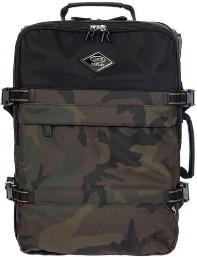 BRIC'S rugzak reistas met laptopvak Replay Camoufla Underseat Backpack Green Camou veelkleurig