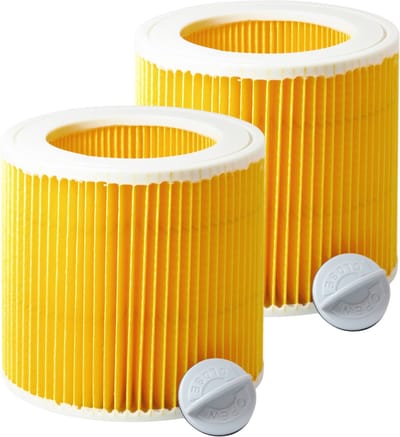 2x Dparts filter geschikt voor Karcher WD1 WD2 WD3 en MV2 MV3 series - patroonfilter - nr. 6.414-552.0 - 64145520
