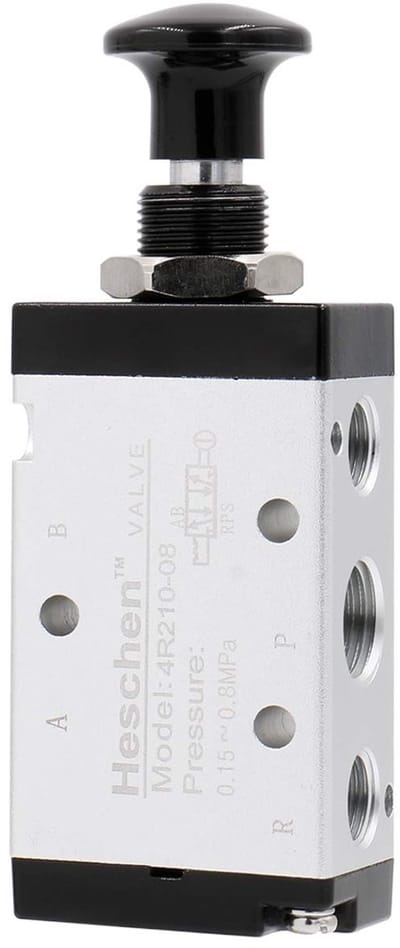 Dailygoody - Pneumatische Handbediening Klep - Handpull Ventiel - Compact - 5-Weg Multi Port Valve - Voor Luchttoepassingen - G1/4 Aansluiting