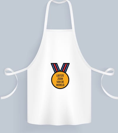 Akyol - liefste zoon van de wereld Keukenschort - Zoon - de liefste zoon - verjaardagscadeau - verjaardag - cadeau - cadeautje voor zoon - zoon artikelen - kado - geschenk - gift - 82 bij 71 cm