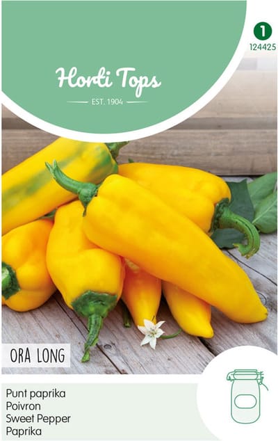 Hortitops groentezaad - Puntpaprika Ora Long (geel)