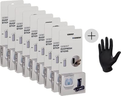 Geberit DuoFresh Sticks voordeelverpakking 72 stuks + latex handschoen