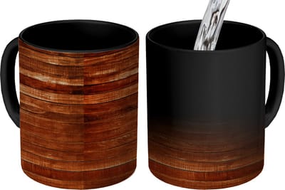 Magische Mok - Foto op Warmte Mokken - Hardhout - Robuust - Patronen - Magic Mok - Beker - 350 ML - Uitdeelcadeautjes