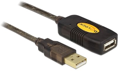Delock - USB 2.0 Verlengkabel met Versterker - Zwart - 20 meter