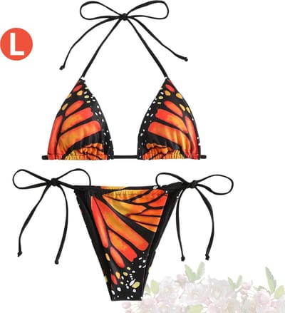 Bovista Bikini Dames - Meisjes Bikini - Badpak - Push Up - Vrouwen Badkleding - Zwemmen - Sexy Set - Top & Broekje - Veelkleurig - Maat L