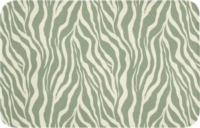 Badmat 80x50 cm - Antislip - Zebra - Motief - Groen - Badmatten voor badkamer - Badkamermat - Douchemat - Badkamer mat