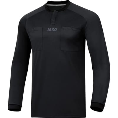 Jako Scheidsrechtersshirt Lange Mouw Heren - Zwart | Maat: XS