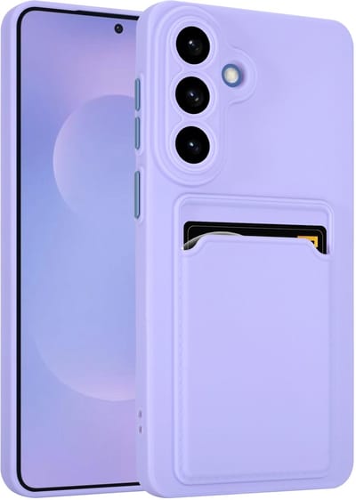 ShieldCase Siliconen Hoesje - Geschikt voor Samsung Galaxy S26 Plus - Met Pasjeshouder - Paars