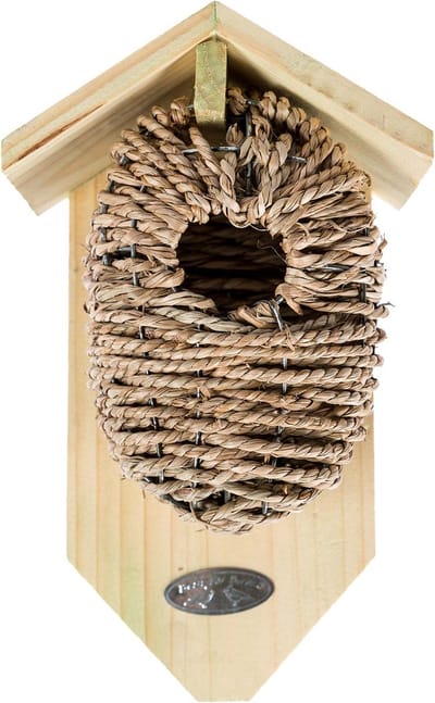 Homescapes Houten Vogelhuisje met Nestkast van Zeegras