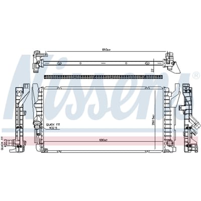 Radiator, motorkoeling NISSENS 606385