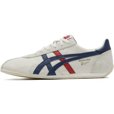 Onitsuka Tiger Runspark Comfortabel Veelzijdig Retro Leer Antislip Lichtgewicht Laag Uitgesneden Casual Urban Commuting Hardloopschoenen TH201L-9950 44.5 white