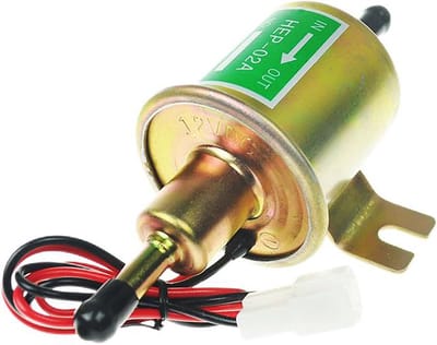 Elektrische Brandstofpomp - Lage Druk Pomp - Motor Onderhoud - Plunjer Type Ontwerp - 12 Volt - Zilver