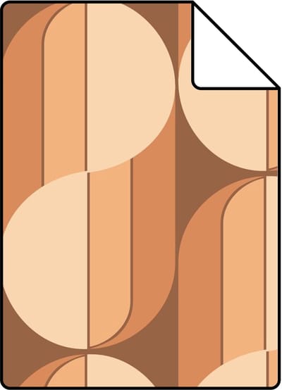 Proefstaal ESTAhome behang retro ornamenten terracotta - 26.5 x 21 cm - 131590-S