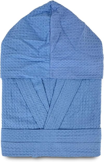 Unisex Badjas met Wafelstructuur 350g Katoen Hoodie en Zakken