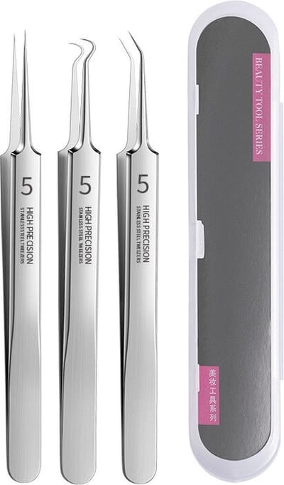 WiseGoods Premium Mee Eter Verwijderaar Set - Blackhead Remover - Comedonenlepel - Mee Eters Verwijderen - Pincet - Verzorging