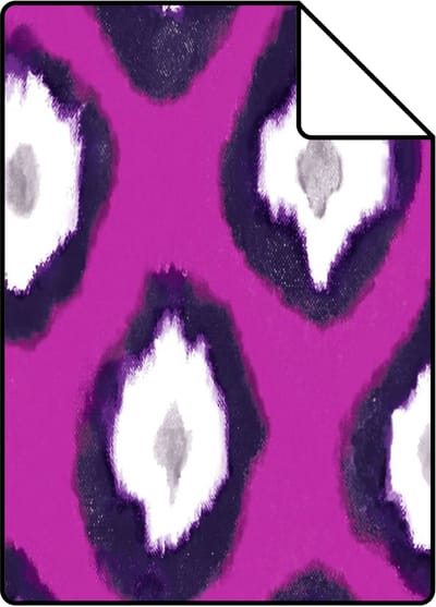 Proefstaal Origin Wallcoverings behang ikat motief roze - 26,5 x 21 cm - 346918-S