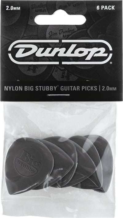 Jim Dunlop Stubby - Plectrums - Big Stubby - Player's Pack 6 Stuks - 2,00 mm