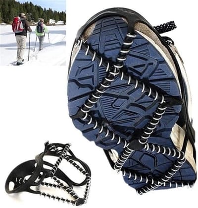 Anti-slip Ijsgrijpen – 1 Paar Universele Sneeuwklauwen voor Winterwandelen, Wandelen & Joggen (Past bij Maten 35-43)