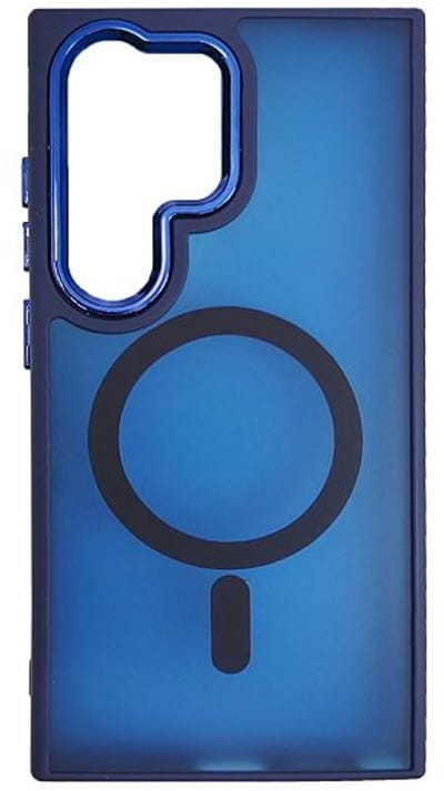 Matte magnetische hoes Geschikt voor: Samsung Galaxy S25 Ultra - Compatibel met MagSafe - Schokbestendige, Doorschijnende, Matte achterkant - Blauw