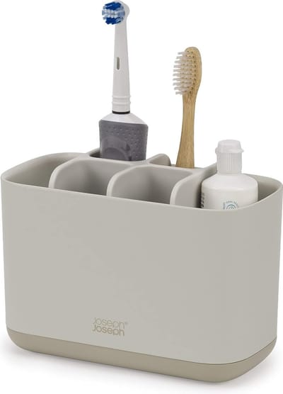 Tandenborstelhouder Caddy Badkamervoorraad Groot Matte afwerking Beige