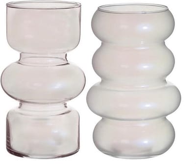 Bloemen vaas Ø10 cm H: 18 cm Pearl (6 stuks)