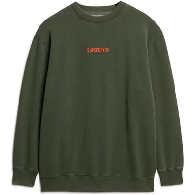 Superdry - Micro Logo sweatshirt met ronde hals en losse pasvorm - Heren - Truien