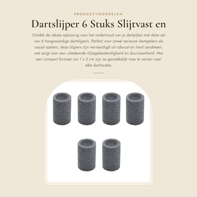 Dailygoods- Dartslijper 6 Stuks - Slijtvast/duurzaam - Compact Formaat - Geschikt voor Darts - Verwijdert Metalen Bramen - Perfect voor Dartsport - Slijper
