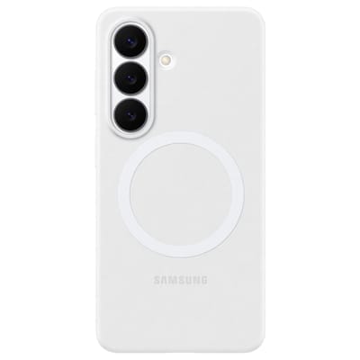 Silicone Magnet Backcover voor de Samsung Galaxy S26 - White