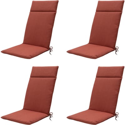 Madison - Tuinstoelkussen Hoge Rug Terra canvas eco+ - Ca. 120x50 cm - Set van 4