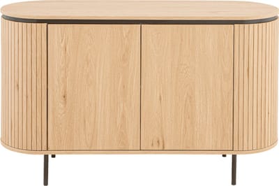 CALICOSY - Dressoir met 2 deuren en zijkanten met groefeffect L120 cm - MALAGA