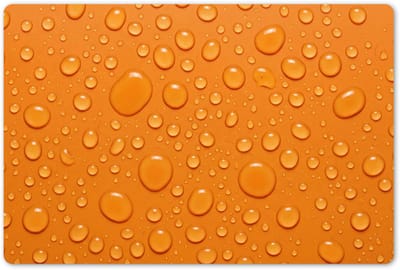 Placemats 45x30 cm - Placemat kunststof - 1 stuk - Water - Druppels - Oranje - Borden onderleggers - Decoratie voor op tafel - Keuken tafeldecoratie accessoires - Vinyl onderlegger - Tafelversiering