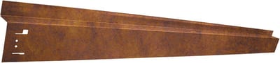 Borderrand met wielkast, cortenstaal border - 120 x 9,5 cm