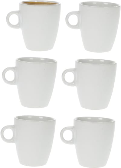 Cosy & Trendy Vicky Beker - 19 cl - Ø 7 cm x 8.5 cm - Wit - Set-6