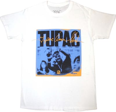 Tupac - LA Sign Heren T-shirt - S - Wit
