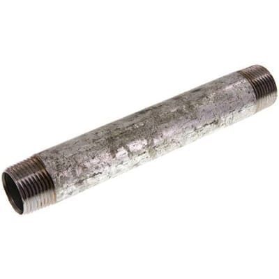 R 1'' Verzinkt Stalen Dubbele Pijpnippel 50 Bar DIN 2982 - 200mm [2 Stuks]