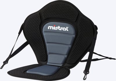 Mistral SUP Kayak Seat | Kajakzitje voor SUP Board | Zwart | Comfortabele Rugsteun | Bevestiging met Clips aan D-ringen | Voor Zittend Peddelen en Toertochten